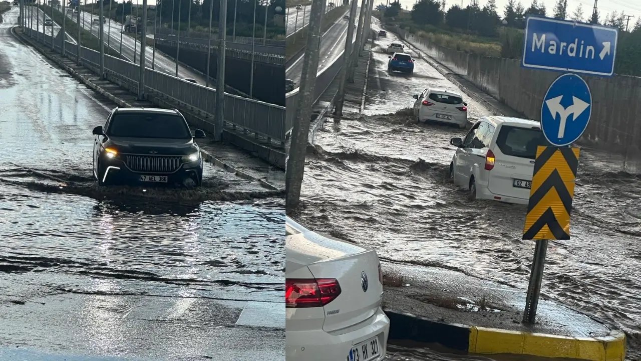 Diyarbakır’daki kavşak suya gömüldü