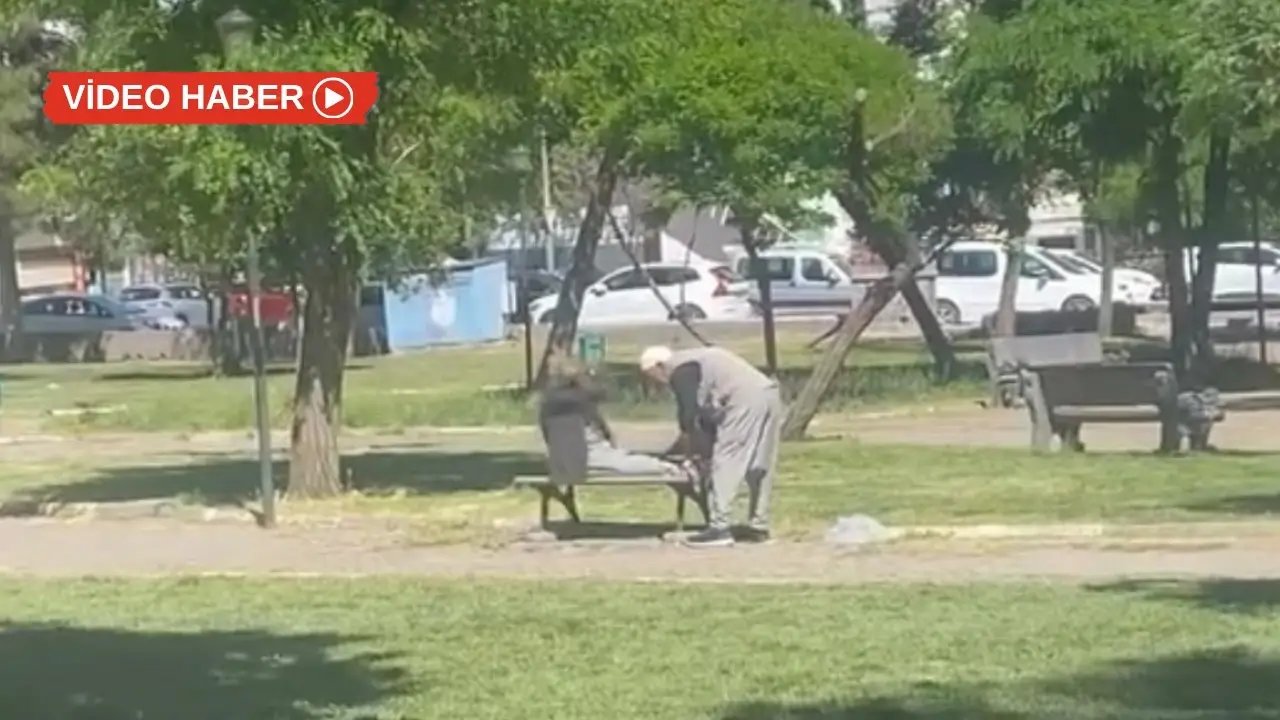 Diyarbakır’da iki yaşlı adamın spor azmi kameraya yansıdı