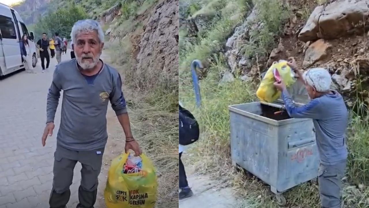 Diyarbakır'da çevreyi kirletenlere tepki: Çöpleri kendi topladı