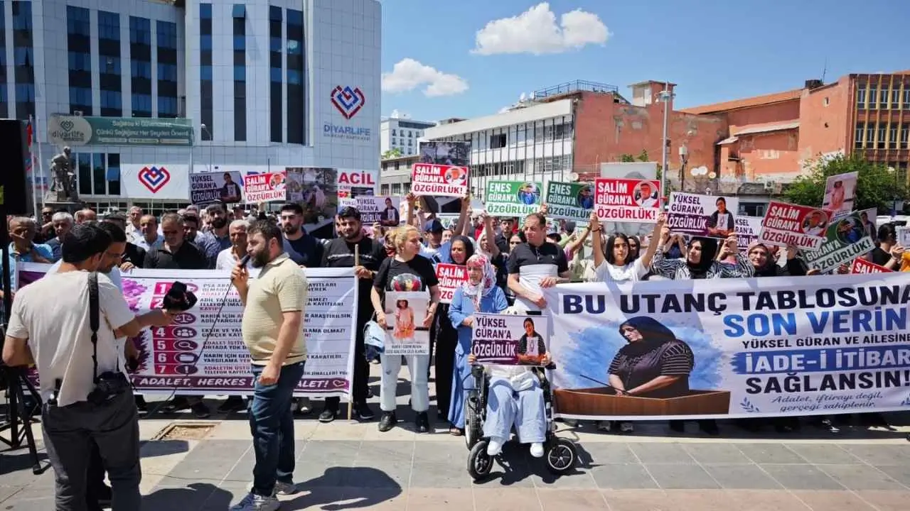 Diyarbakır’da Güran ailesine destek eylemi