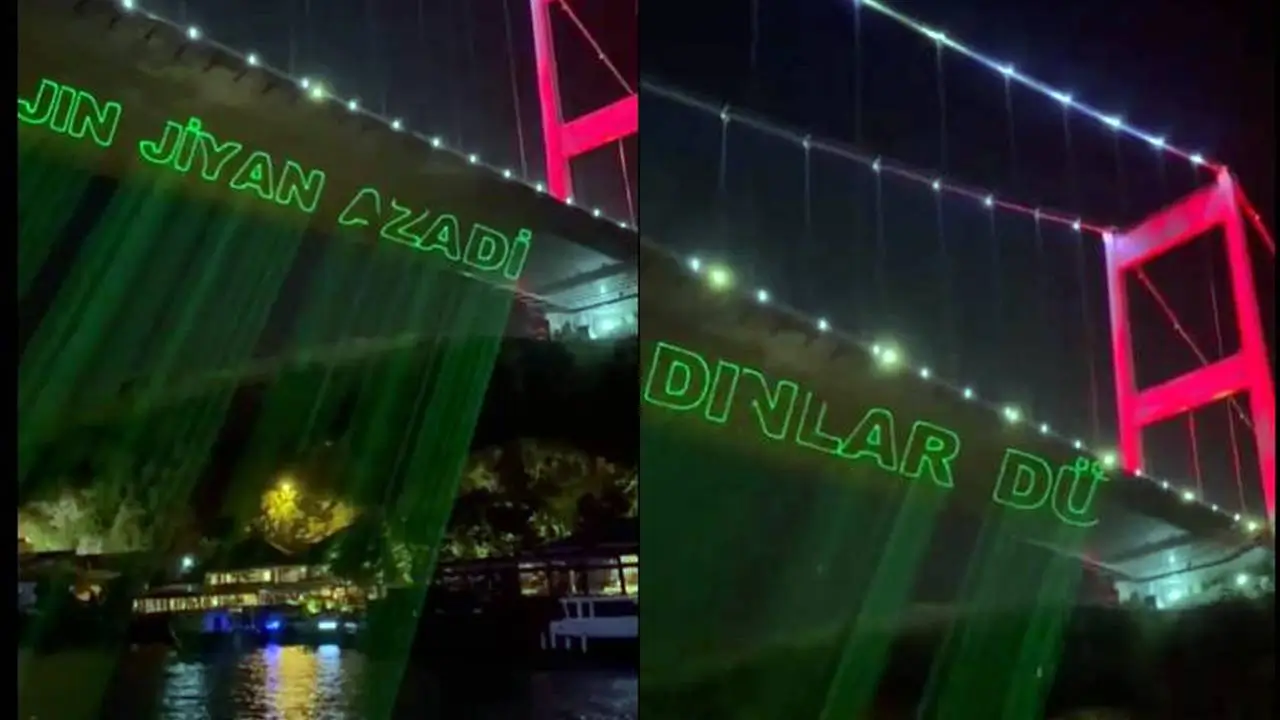 Amedsporlu kadınlardan Rahmi Koç’un yalısına lazerli protest