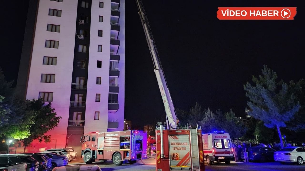 Diyarbakır'da siteyi ayağa kaldıran yangın
