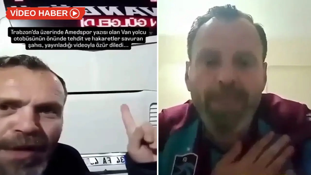 Van otobüsünü tehdit etmişti: Özür diledi