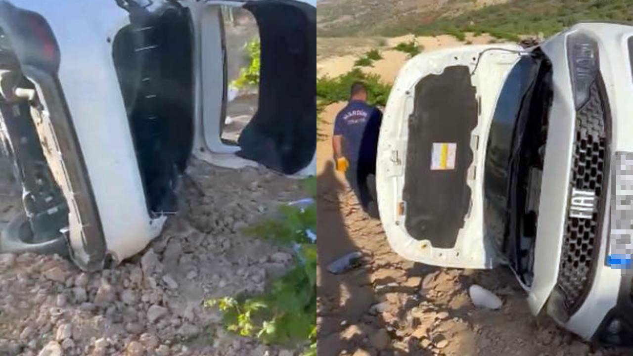 Mardin'de otomobil araziye uçtu: 4 yaralı