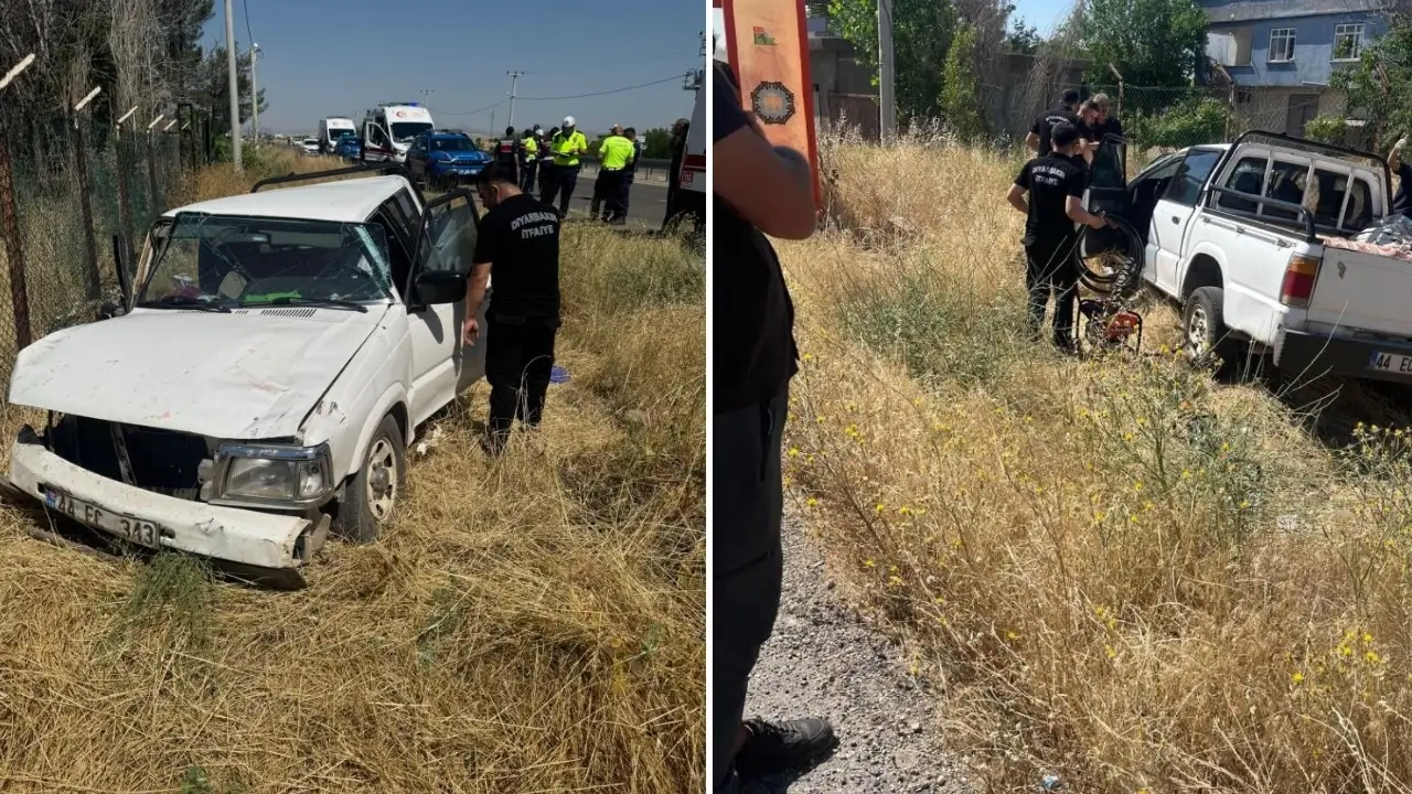 Diyarbakır'da kontrolden çıkan pikap devrildi: 7 yaralı