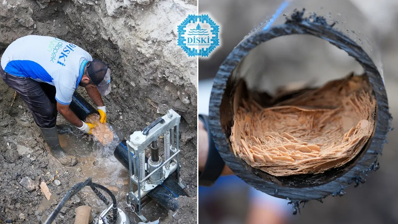 Diyarbakır’da içme suyu borusundan taş çıktı