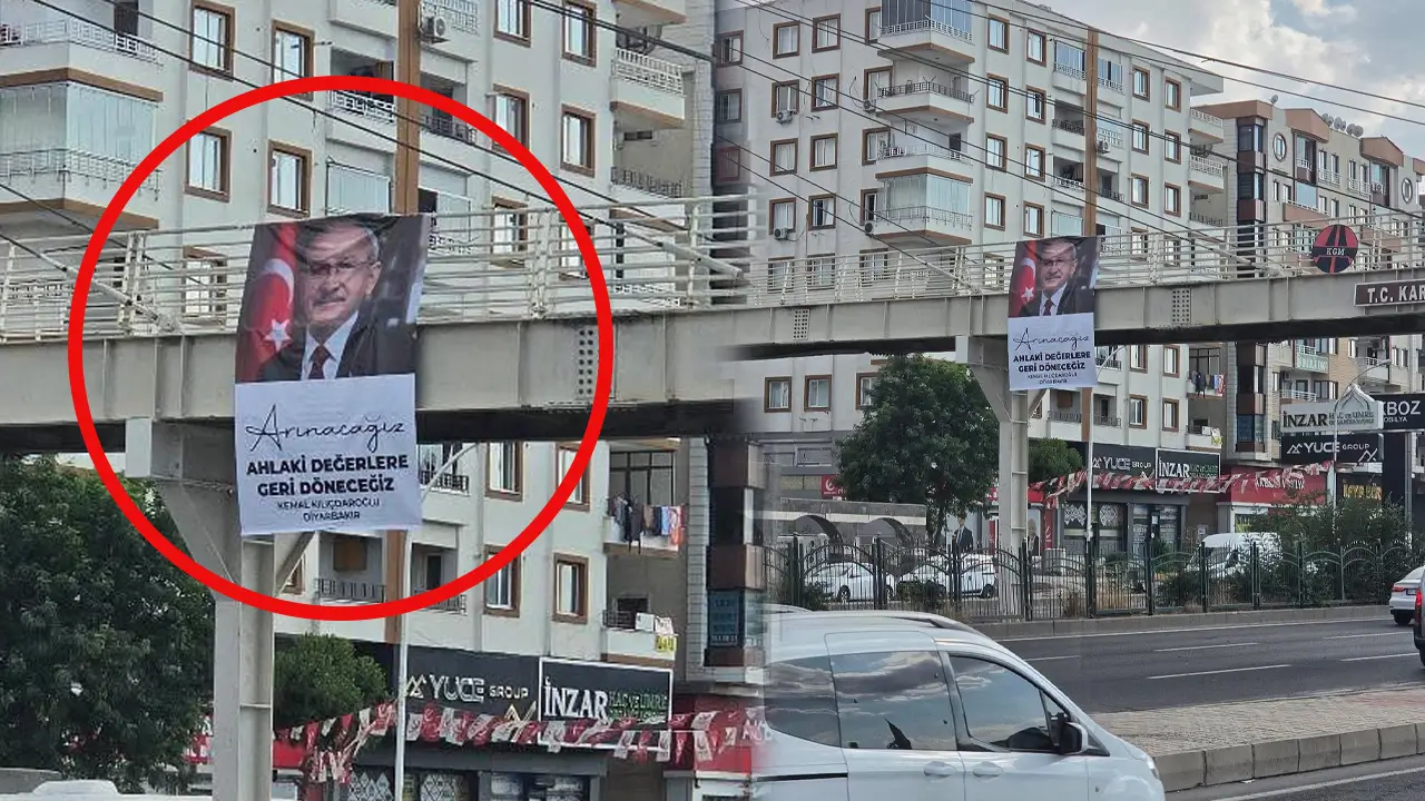 Diyarbakır’da Kılıçdaroğlu pankartları