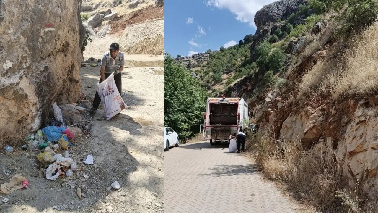 Piknik sonrası bırakılan çöpler temizlendi