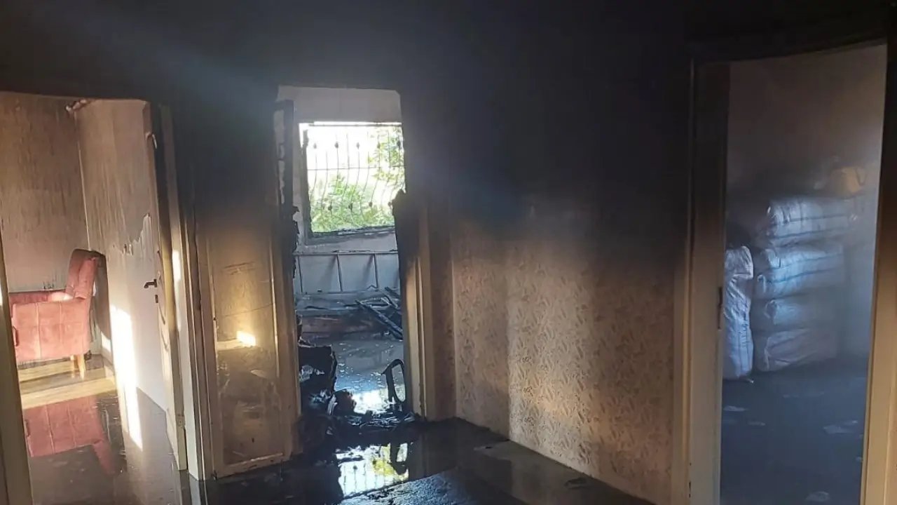 Mardin’de ev yangını
