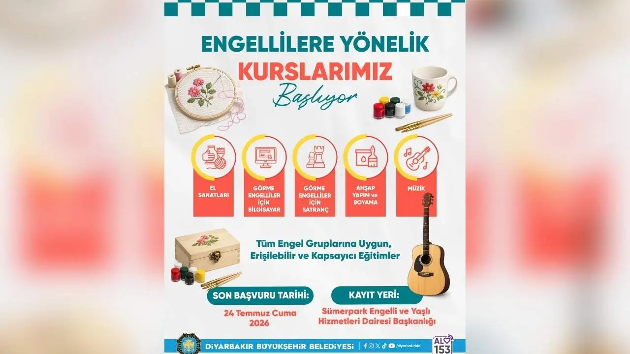 Diyarbakır’da ücretsiz kursa başvurular başladı