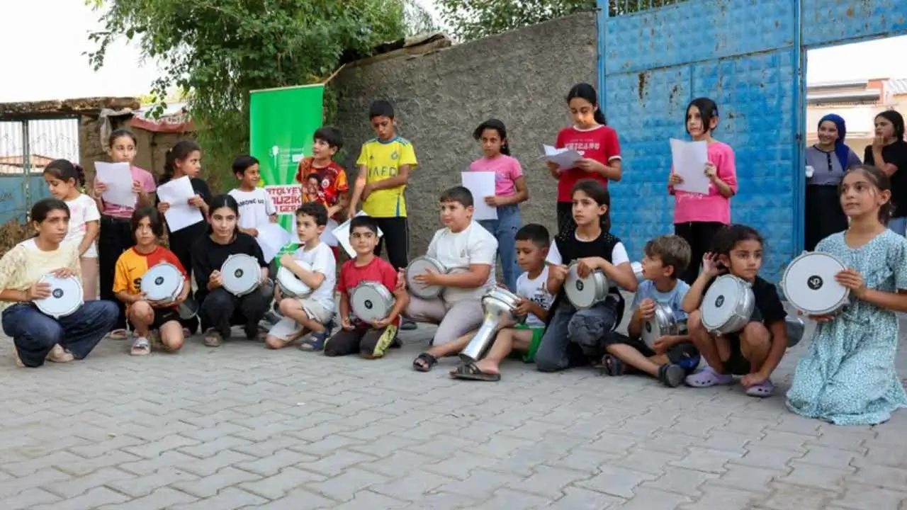 Diyarbakır kırsalda çocuklar konsere hazırlanıyor