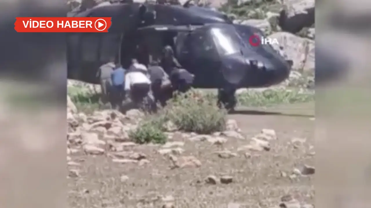 Şırnak'ta baygın halde yaylada mahsur kalan kadın helikopterle kurtarıldı