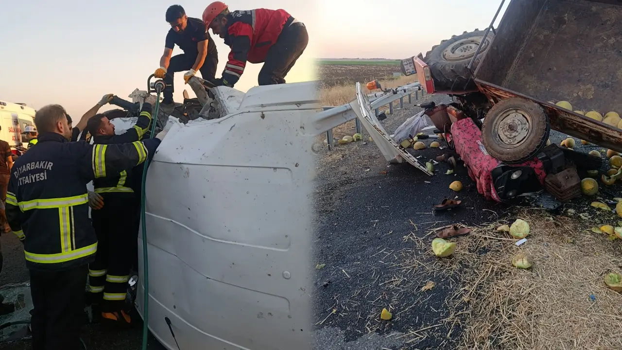 Diyarbakır’da feci kaza: 2 ölü, 6 yaralı