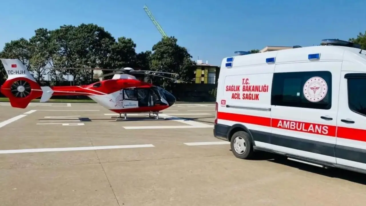 Travma geçiren bebek helikopterle Diyarbakır'a getirildi