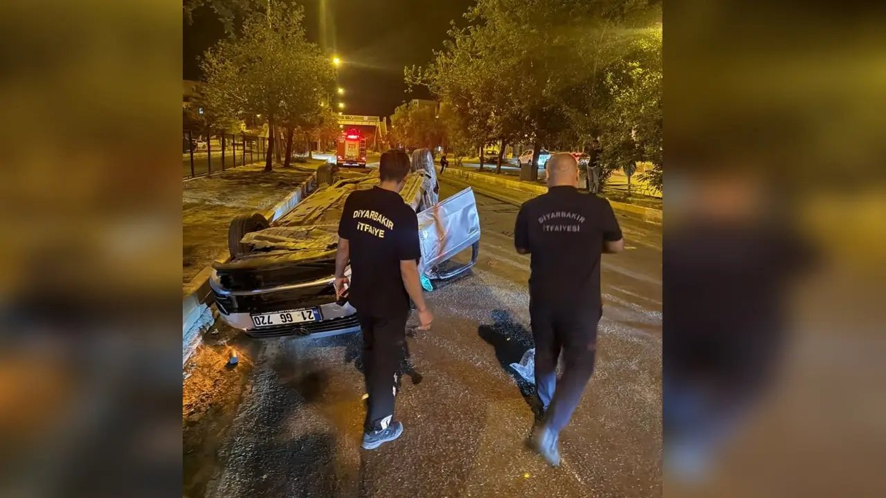 Kontrolden çıkan otomobil takla attı: 1 ağır yaralı