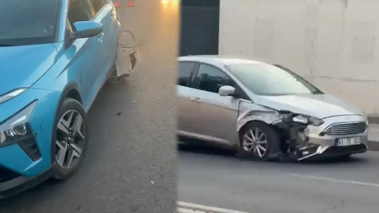Ehliyetsiz sürücü kazaya karıştı: 2 araç hasar gördü