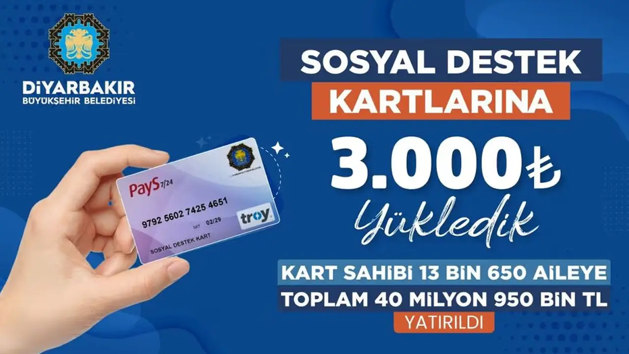 Diyarbakır’da 13 bin kişiye 40 milyonluk destek