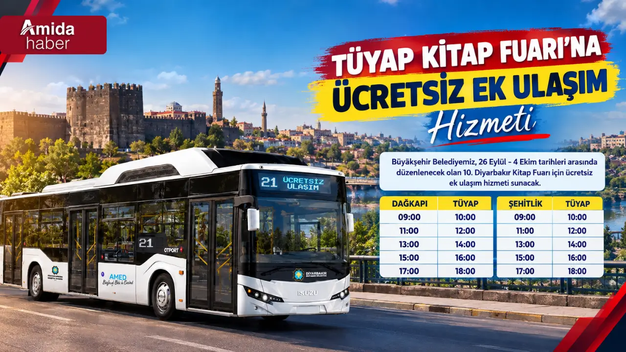 Diyarbakır Kitap Fuarı’na ücretsiz ulaşım desteği