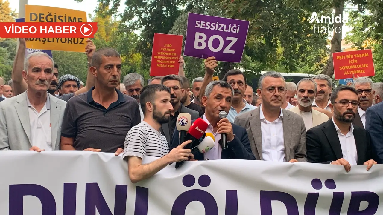 Diyarbakır’da erkekler yürüdü: Kadın katliamları erkeklerin utancıdır