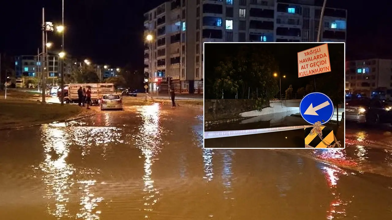 Elazığ’da sağanak alarmı: Alt geçitler ulaşıma kapandı
