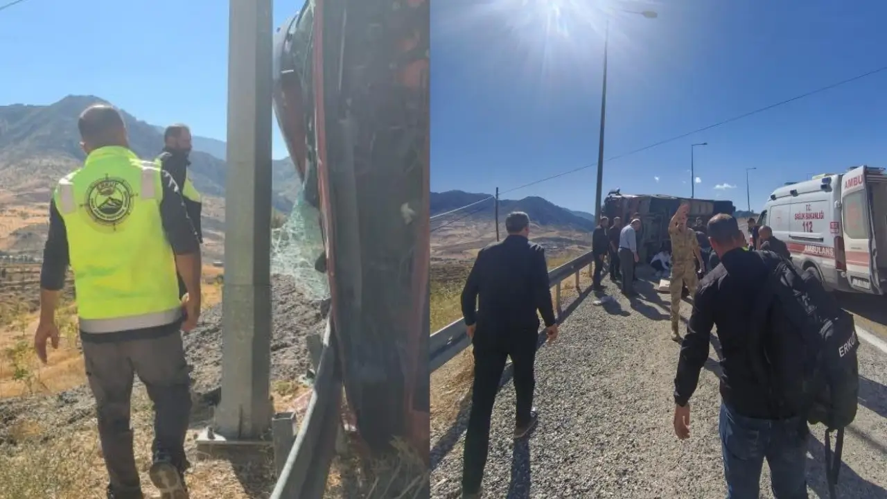 Siirt’e ponza yüklü araç devrildi: Şoför ağır yaralandı
