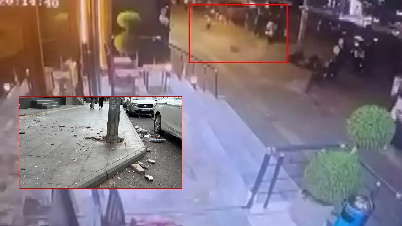 Diyarbakır’da genç kadın saniyelerle kurtuldu