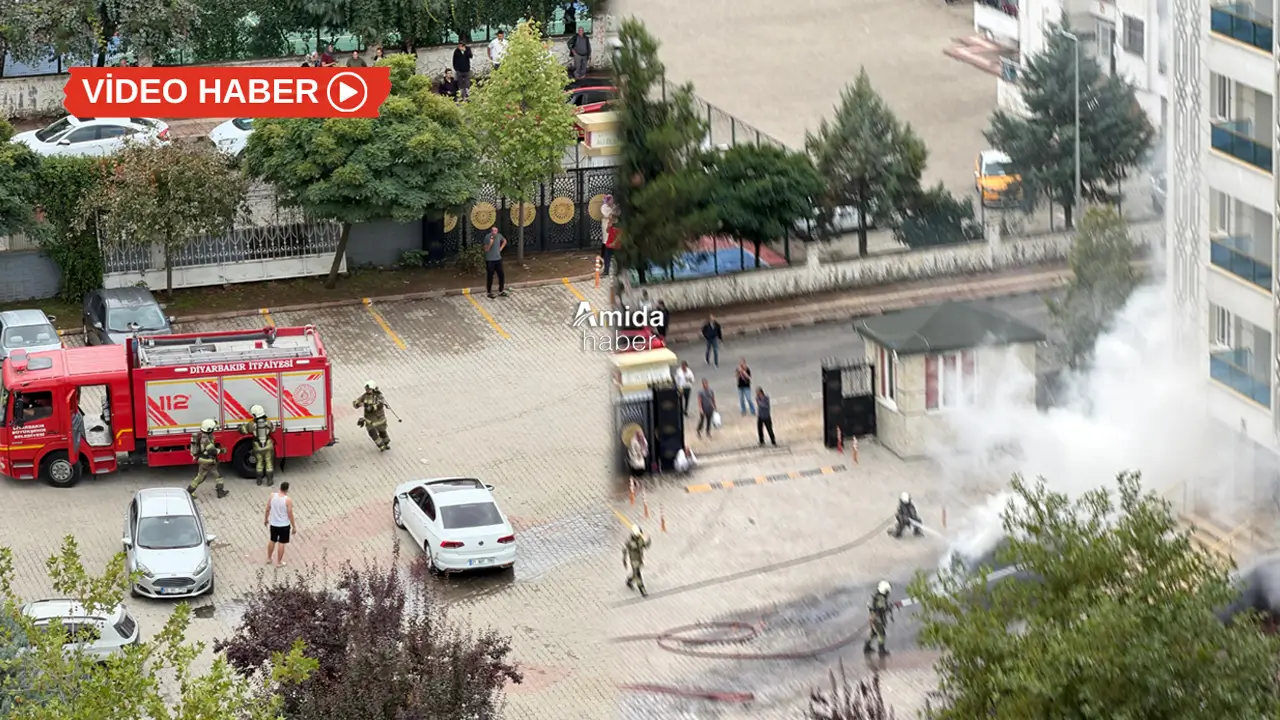 Diyarbakır’da lüks aracı benzin döküp ateşe verdi
