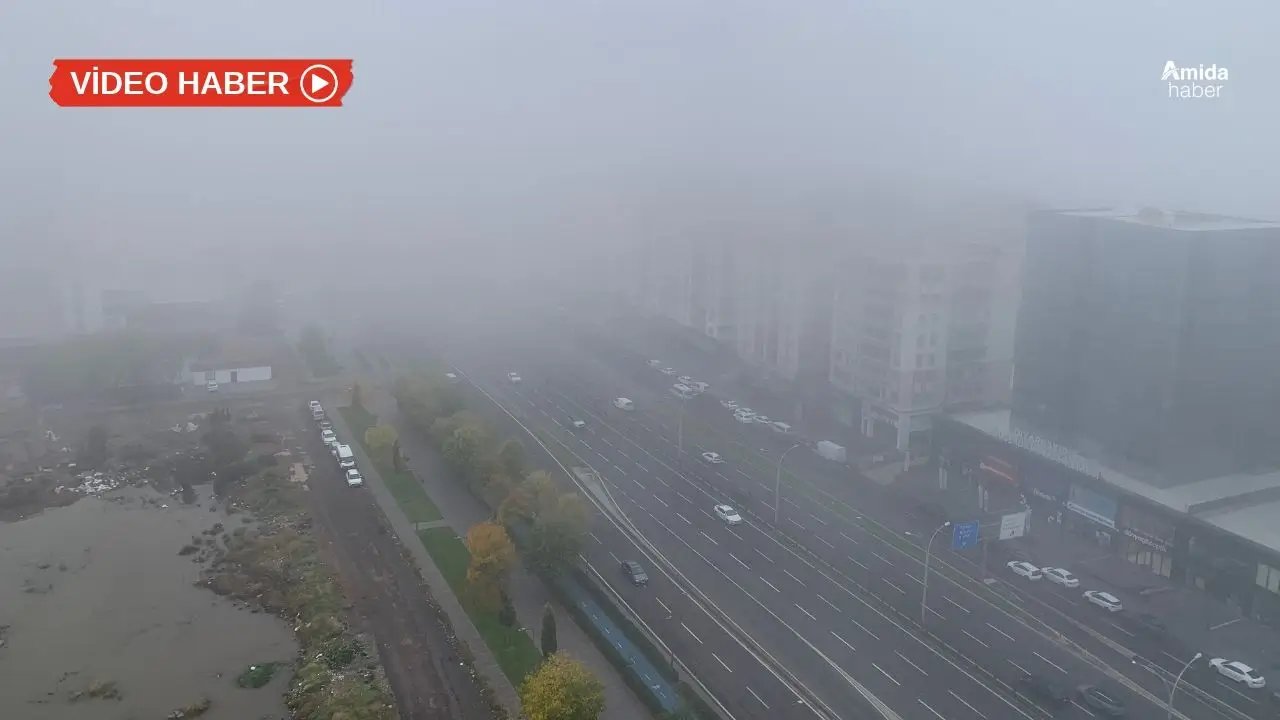 Diyarbakır güne sisle uyandı, görüş mesafesi düştü