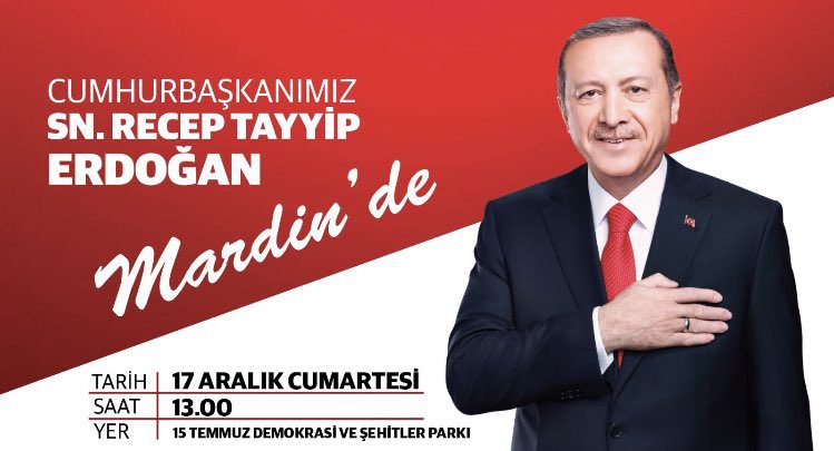 Erdoğan Cumartesi günü Mardin’de