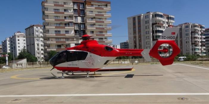 Diyarbakır'da attan düşen kişi için ambulans helikopter havalandı