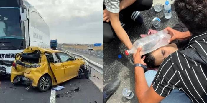 Diyarbakır-Siverek yolunda kaza: Yolcu otobüsü otomobili biçti