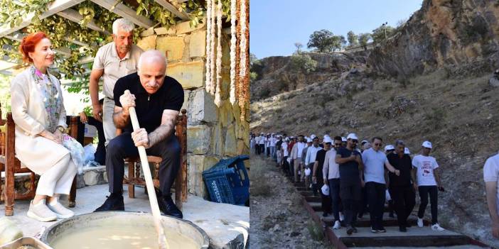 Diyarbakır Valisi Zorluoğlu Eğil'deki festivalde pestil ve sucuk yaptı