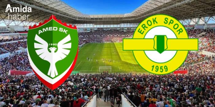 Amedspor-Erokspor maçı başladı: Taraftardan destek