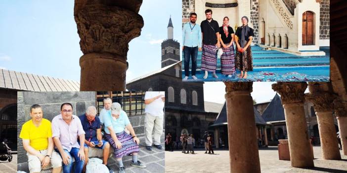 Erkek turistler bu kez Diyarbakır’da etek giydi