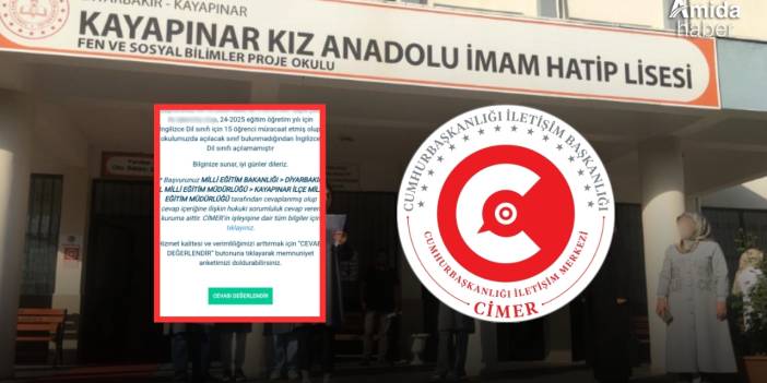 Diyarbakır’daki imam hatip lisesi CİMER’lik oldu!