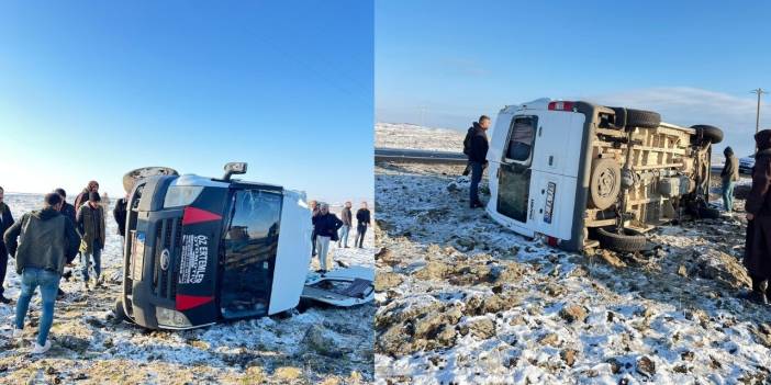 Diyarbakır’da öğretmen servisi takla attı: 12 yaralı