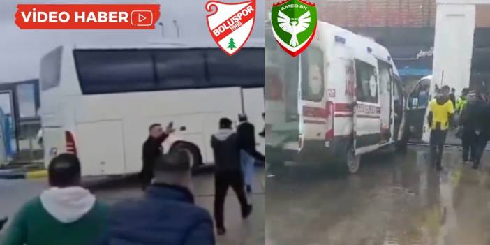 Amedspor taraftarı Fenerlileri taşlarla kovaladı