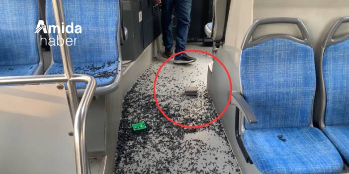 Diyarbakır’da belediye otobüsüne taşlı saldırı