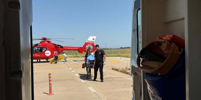 Diyarbakır’da yaşandı: Ağaçtan düştü, helikopter yetişti