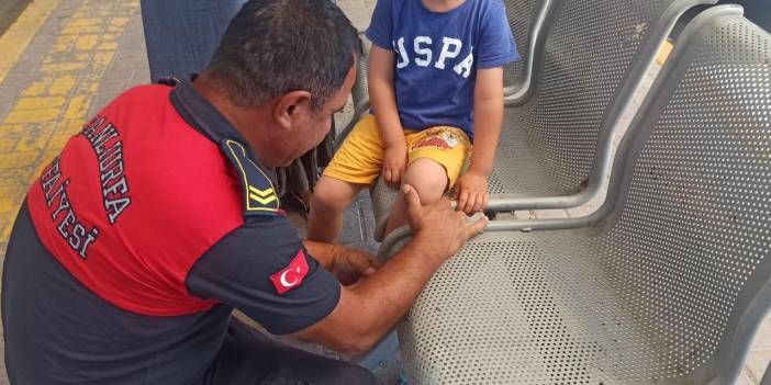Küçük çocuğun imdadına itfaiye yetişti: Şanlıurfa'da korkutan anlar