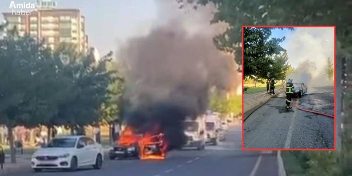 Diyarbakır’da kavga büyüdü: Silahlar çekildi, araç kundaklandı