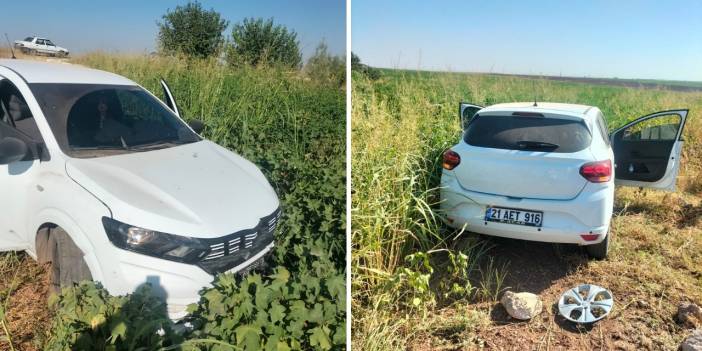 Diyarbakır'da otomobil tarlaya uçtu: 5 yaralı
