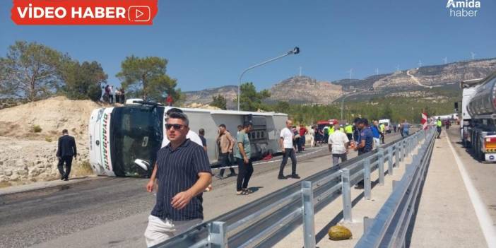 Diyarbakır otobüsü kaza yaptı: Ölü ve yaralılar var
