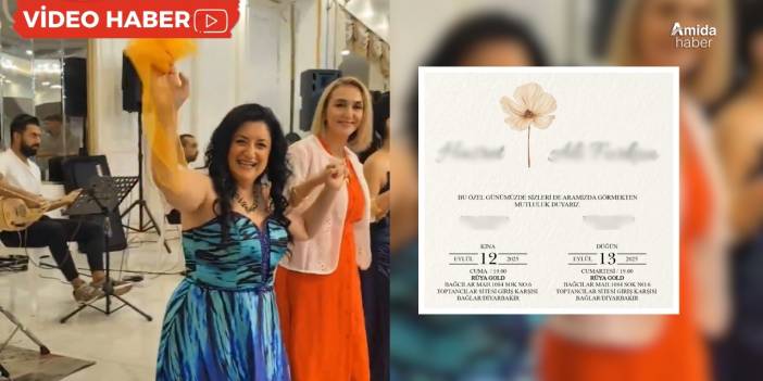 Kürt soprano düğünde halay başı: Davetiye Türkçe