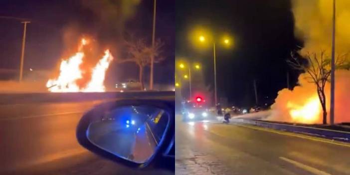 Diyarbakır'da otomobil alev topuna döndü