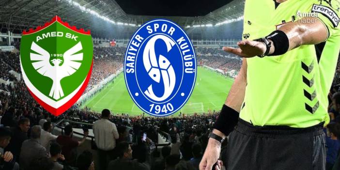 Amedspor-Sarıyer maçını Trakyalı hakem yönetecek