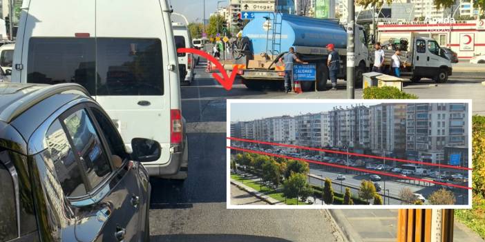 Diyarbakır’da asfalt çalışması trafiği felç etti