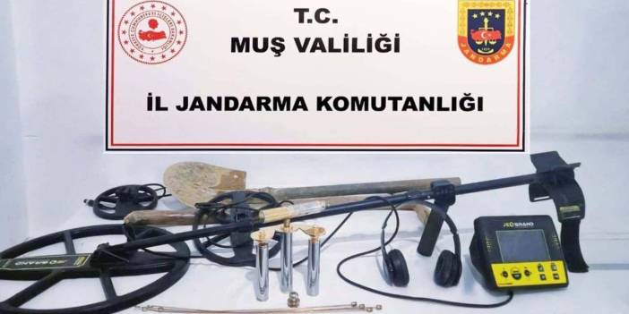 Muş'ta kaçak kazı yapan 7 şahıs suçüstü yakalandı