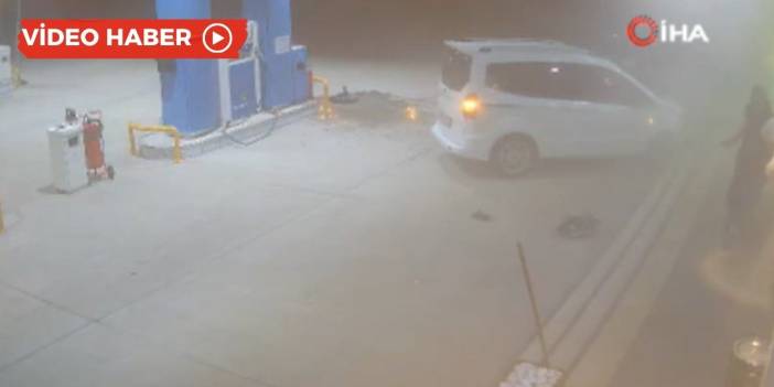 Mardin’de araç petrol istasyonuna daldı: 2 yaralı