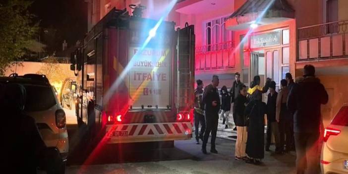 Erzurum Palandöken'de korkutan yangın